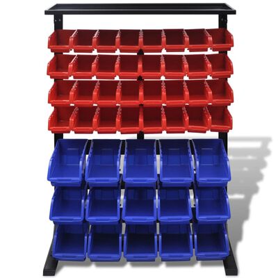 vidaXL Garage Tool Organizer Blue & Red