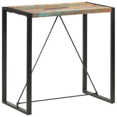 vidaXL Bar Table 43.3"x23.6"x43.3" Solid Reclaimed Wood