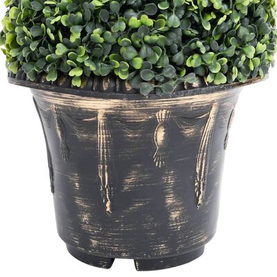 vidaXL Artificial Boxwood Spiral Plant with Pot Green 46.1"