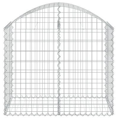 vidaXL Arched Gabion Basket 39.4"x19.7"x31.5"/39.4" Galvanized Iron