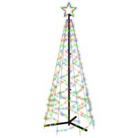 vidaXL Christmas Cone Tree Colorful 200 LEDs 2x6 ft