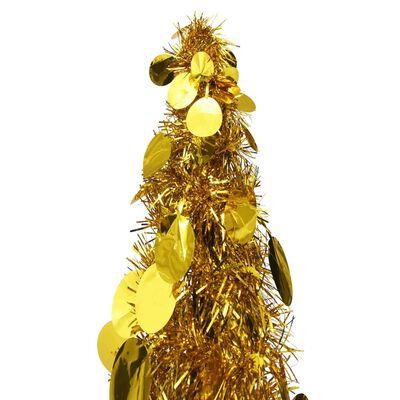 vidaXL Pop-up Artificial Christmas Tree Gold 6 ft PET