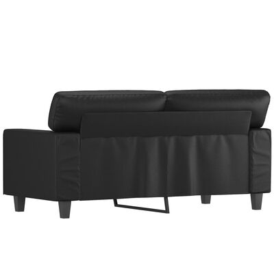 vidaXL 2-Seater Sofa Black 47.2" Faux Leather