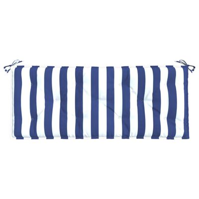 vidaXL Garden Bench Cushion Blue&White Stripe 47.2"x19.7"x2.8" Fabric