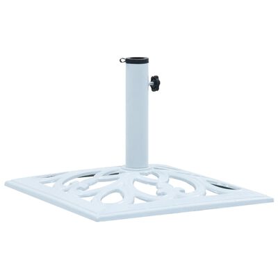 vidaXL Umbrella Base White 26.5 lbs 19.3" Cast Iron