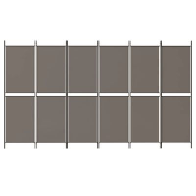 vidaXL 6-Panel Room Divider Anthracite 118.1"x86.6" Fabric