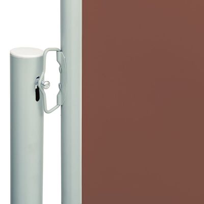 vidaXL Patio Retractable Side Awning 78.7"x236.2" Brown