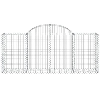 vidaXL Arched Gabion Baskets 40 pcs 78.7"x19.7"x31.5"/39.4" Galvanized Iron