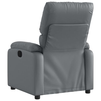 vidaXL Massage Recliner Chair Gray Faux Leather