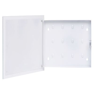 vidaXL Key Box with Magnetic Board White 13.8"x13.8"x2.2"