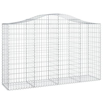 vidaXL Arched Gabion Baskets 40 pcs 78.7"x19.7"x47.2"/55.1" Galvanized Iron