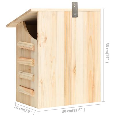 vidaXL Bat House Solid Firwood 11.8"x7.9"x15"