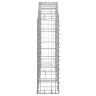 vidaXL Arched Gabion Basket 59.1"x11.8"x39.4"/47.2" Galvanized Iron