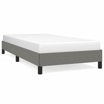 vidaXL Bed Frame Dark Gray 39.4"x74.8" Twin Fabric