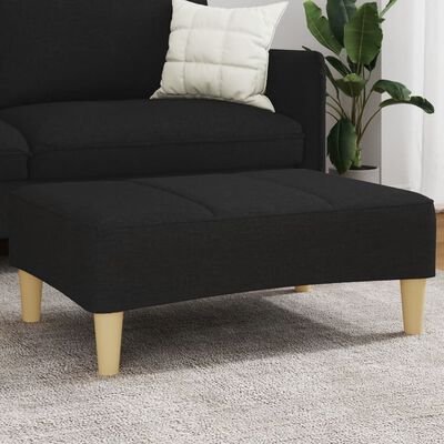 vidaXL Footstool Black 30.3"x21.7"x12.2" Fabric