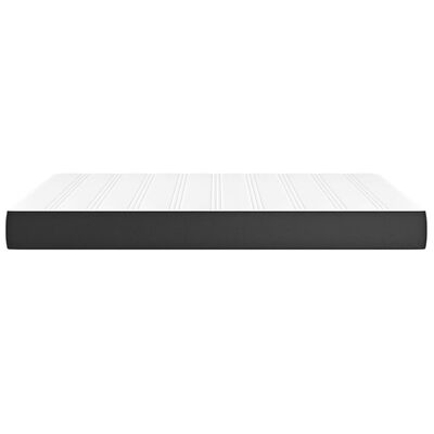 vidaXL Pocket Spring Bed Mattress Black 53.9"x74.8"x7.9" Full Faux Leather