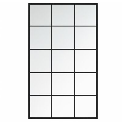vidaXL Wall Mirrors 2 pcs Black 39.4"x23.6" Metal