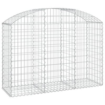 vidaXL Arched Gabion Basket 59.1"x19.7"x39.4"/47.2" Galvanized Iron