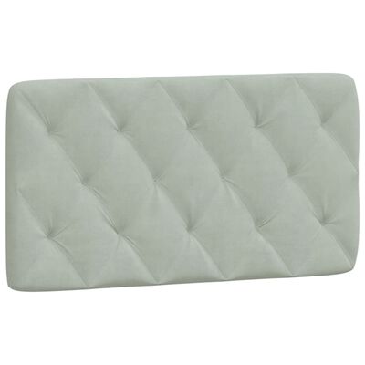 vidaXL Headboard Cushion Light Gray 39.4" Velvet