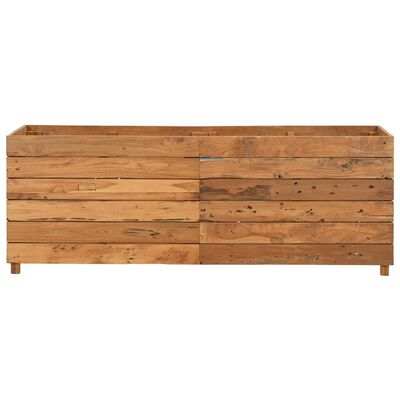 vidaXL Raised Bed 59.1"x15.7"x21.7" Recycled Teak Wood and Steel