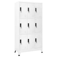 vidaXL Locker Cabinet White 35.4"x17.7"x70.9" Steel