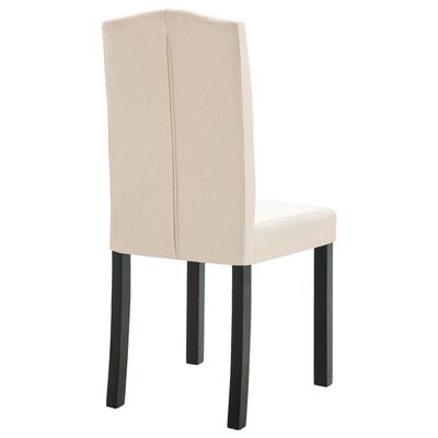 vidaXL Dining Chairs 2 pcs Cream Fabric