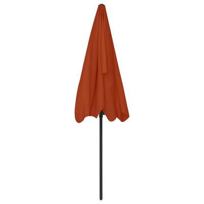 vidaXL Beach Parasol Terracotta 78.7"x49.2"