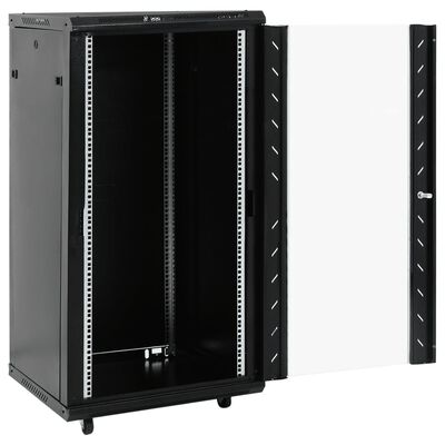 vidaXL 22U Network Cabinet with Swivel Feet 19" IP20 23.6"x23.6"x47.2"