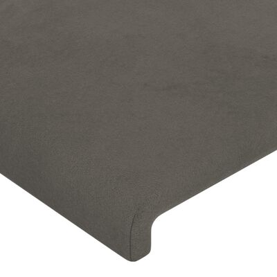 vidaXL Headboard with Ears Dark Gray 79.9"x9.1"x30.7"/34.6" Velvet