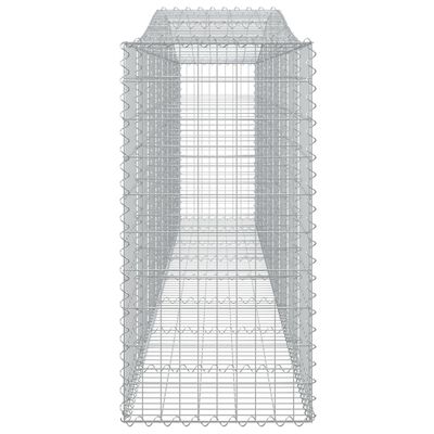 vidaXL Arched Gabion Baskets 2 pcs 157.5"x19.7"x39.4"/47.2" Galvanized Iron