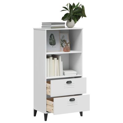 vidaXL Bookcase VIKEN White 23.6"x13.8"x48.4" Engineered Wood