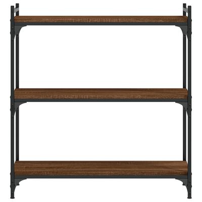 vidaXL Bookcase 3-Tier Brown Oak 31.5"x11.8"x33.9" Engineered Wood