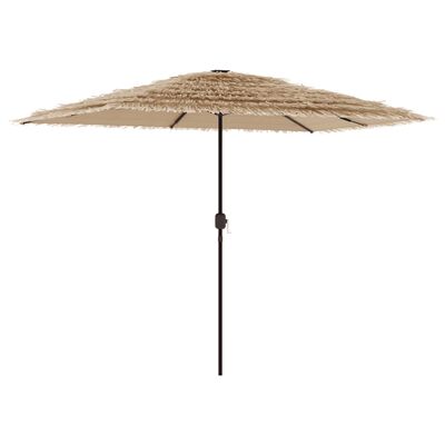 vidaXL Garden Parasol with Steel Pole Brown 118.1"x78.7"x98.4"