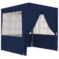 vidaXL Professional Party Tent with Side Walls 6.6'x6.6' Blue 0.3 oz/ft²