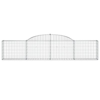 vidaXL Arched Gabion Baskets 5 pcs 118.1"x11.8"x23.6"/31.5" Galvanized Iron