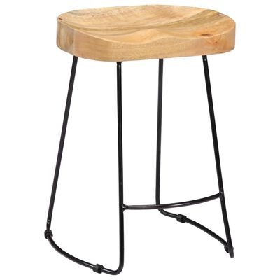 vidaXL Gavin Bar Stools 2 pcs Solid Mango Wood