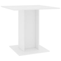 vidaXL Dining Table White 31.5"x31.5"x29.5" Engineered Wood