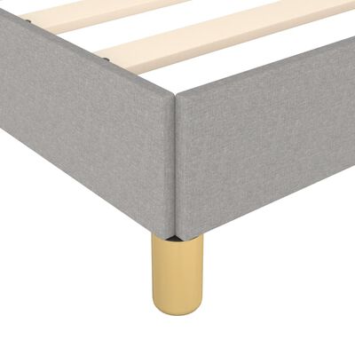 vidaXL Bed Frame Light Gray 72"x83.9" California King Fabric