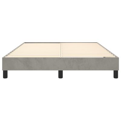 vidaXL Bed Frame Light Gray 59.8"x79.9" Queen Velvet