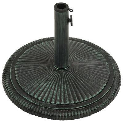 vidaXL Umbrella Base Green 17.7"x17.7"x11.8" Cast Iron