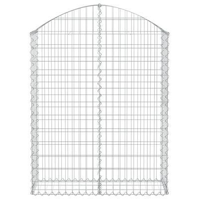 vidaXL Arched Gabion Basket 39.4"x11.8"x47.2"/55.1" Galvanized Iron