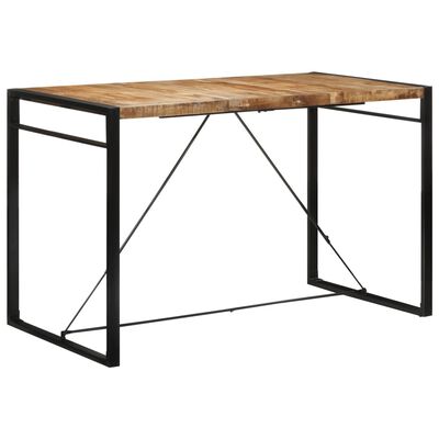 vidaXL Bar Table 68.9"x35.4"x43.3" Solid Rough Wood Mango