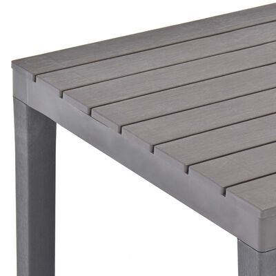 vidaXL Patio Table Mocca 30.7"x30.7"x28.3" Plastic