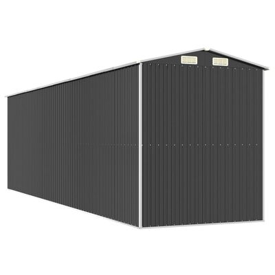 vidaXL Garden Shed Anthracite 75.6"x271.3"x87.8" Galvanized Steel