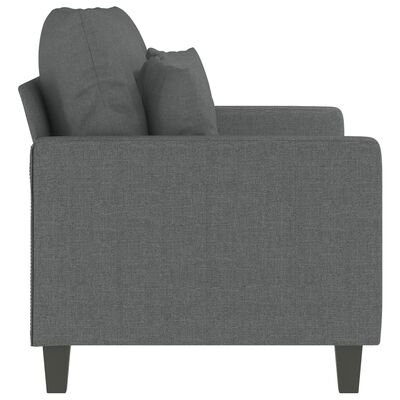 vidaXL 2-Seater Sofa Dark Gray 47.2" Fabric