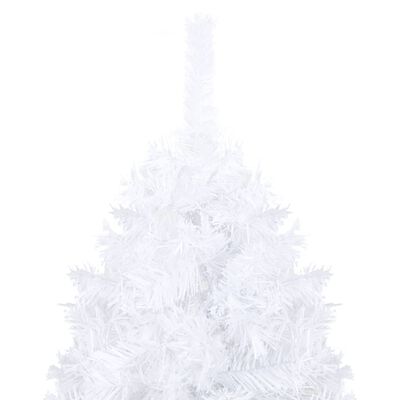 vidaXL Artificial Pre-lit Christmas Tree with Thick Branches White 82.7"