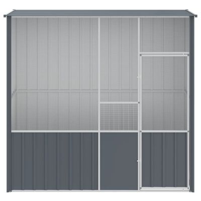 vidaXL Bird Cage Anthracite 84.6"x30.7"x78.7" Galvanized Steel