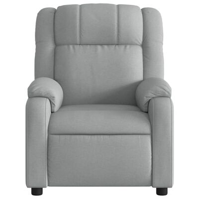 vidaXL Electric Recliner Chair Light Gray Fabric