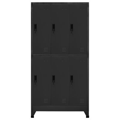 vidaXL Locker Cabinet Anthracite 35.4"x17.7"x70.9" Steel