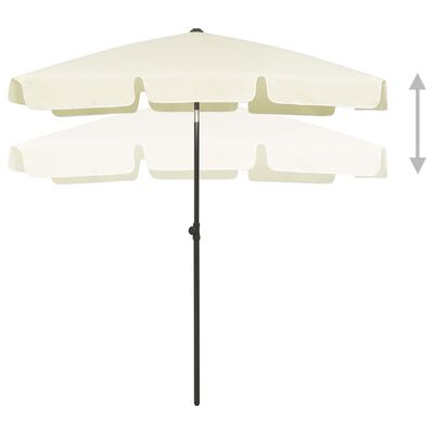 vidaXL Beach Parasol Sand Yellow 70.9"x47.2"